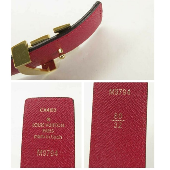 💯AUTH  LOUIS VUITTON LV BUCKLE CEINTURE BELT - Picture 8 of 8